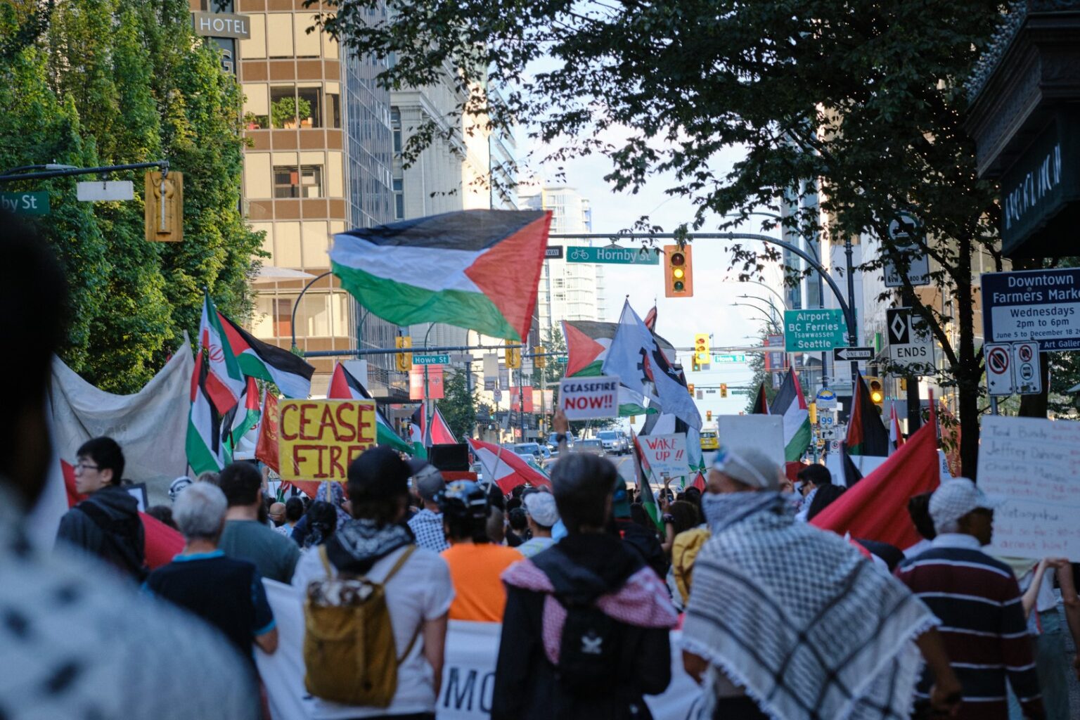 palestine rally downtown